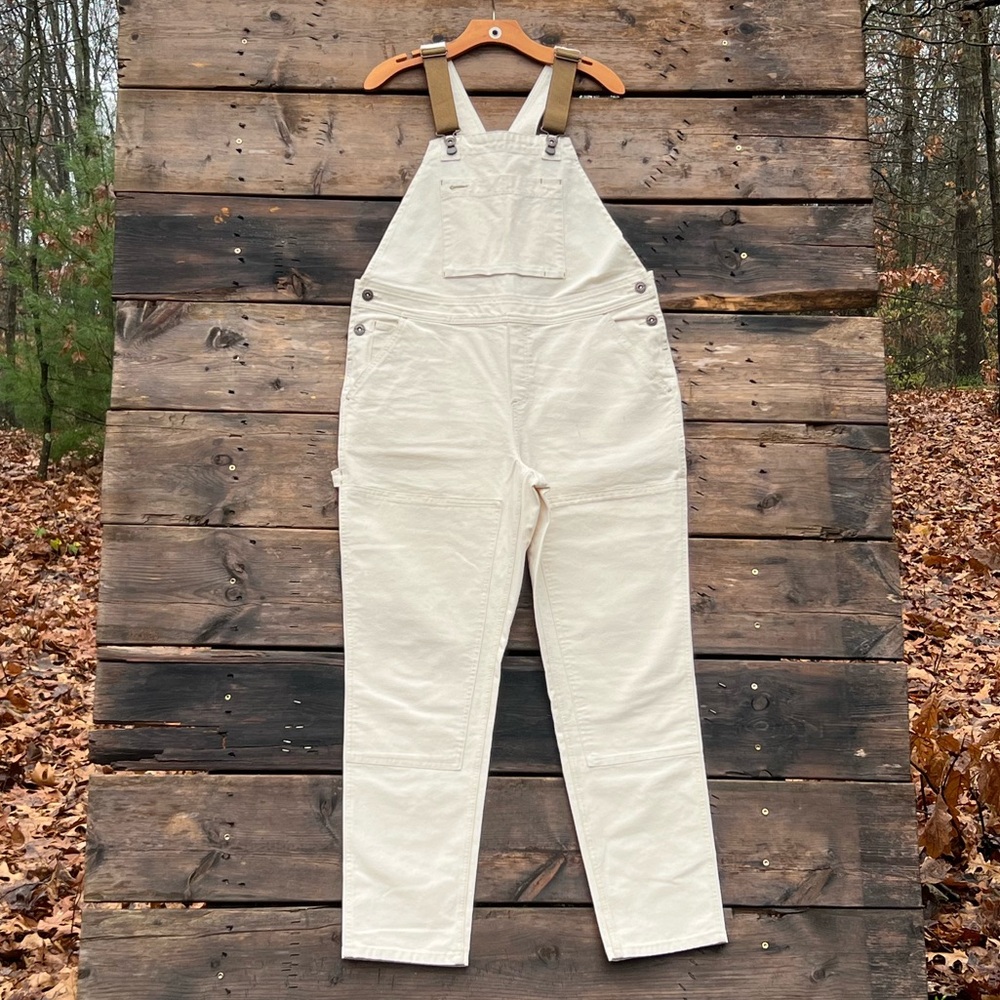 14 REI Cooperative White Denim Overalls Women’s